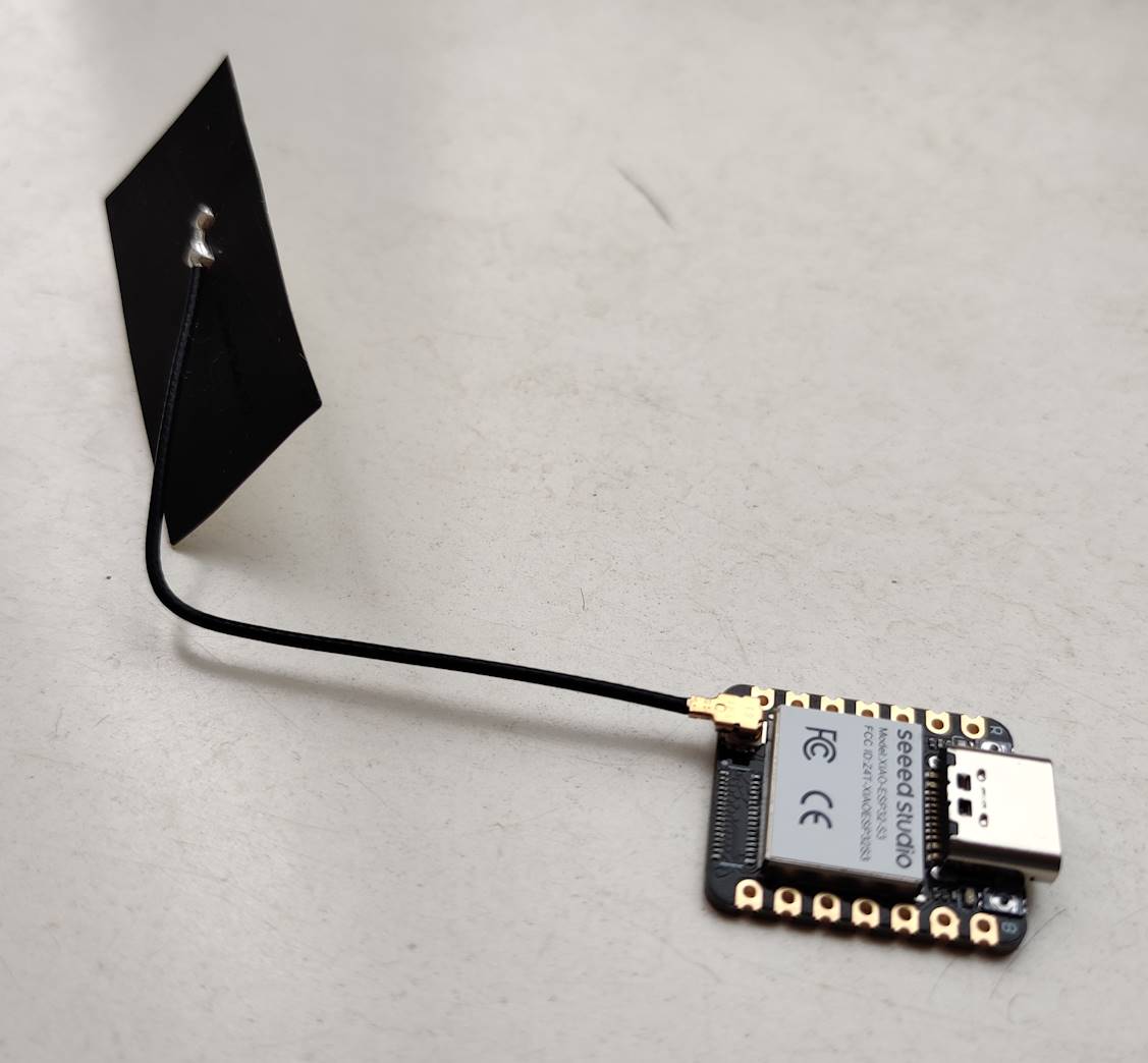 Seeed Xiao ESP32S3 - Front with antenna